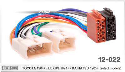 ISO адаптер TOYOTA 1984+ / LEXUS 1991+ / DAIHATSU 1985+, арт. 12-022